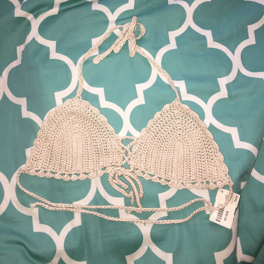 Cream crotchet top❤