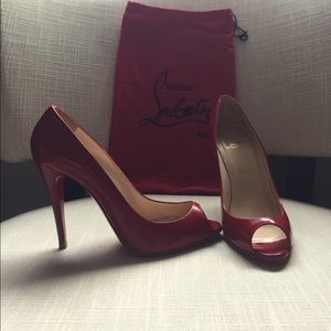 Christian Louboutin RED Peep Toe Heels