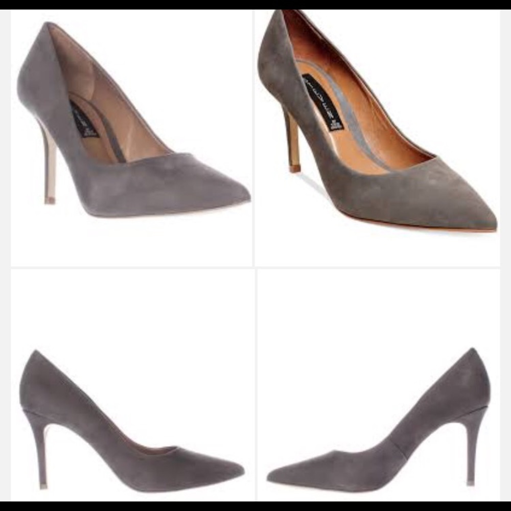 Steven by Steve Madden "Sheila" Gray Nubuck Pumps