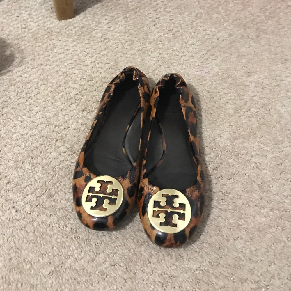 Leopard patent leather Tory Burch Flats