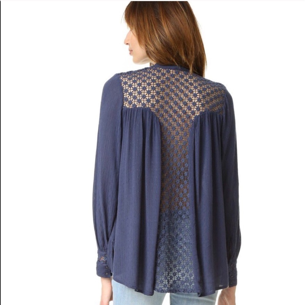 Free People " The Best Button Down" - Picture 2 of 5