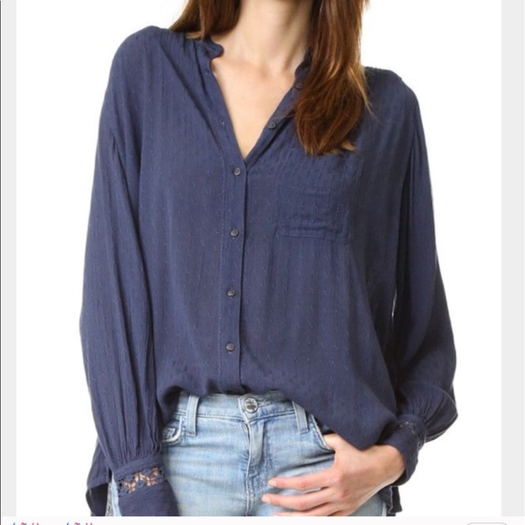 Free People " The Best Button Down" - Picture 3 of 5