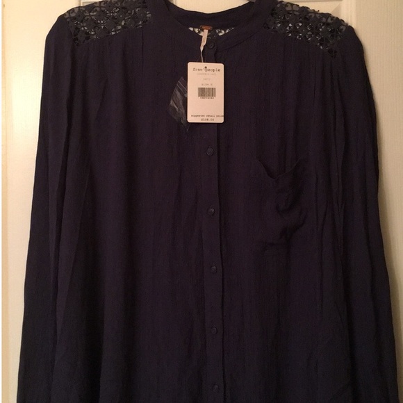 Free People " The Best Button Down" - Picture 4 of 5