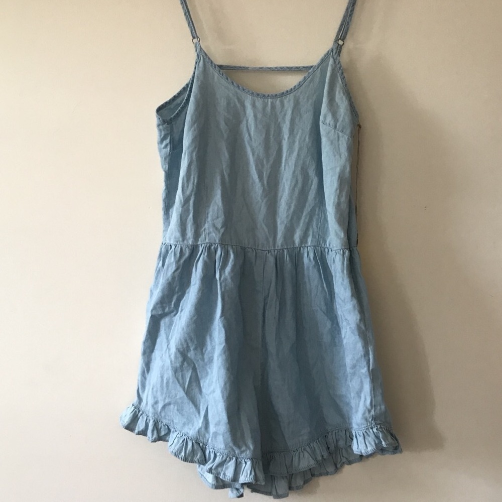 Lightweight denim romper