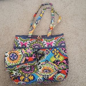 Vera Bradley tote with wallet