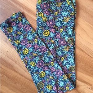 OS FLORAL LULAROE VINTAGE LEGGINGS