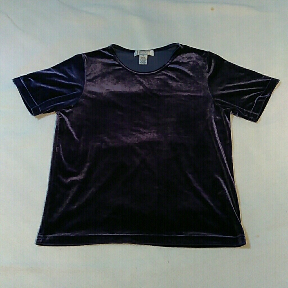 Purple velvet shirt