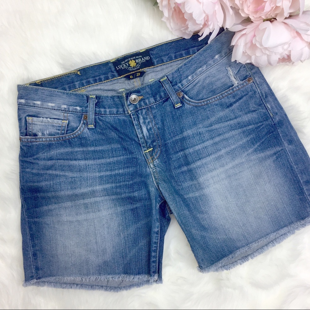Lucky Brand Riley Distressed Jean Shorts