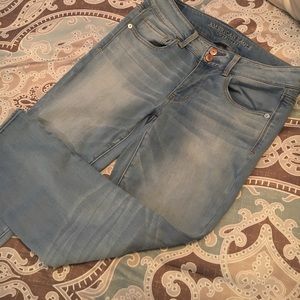 American Eagle Artist Crop -light blue