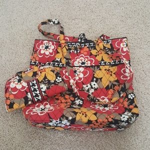 Vera Bradley tote with wallet