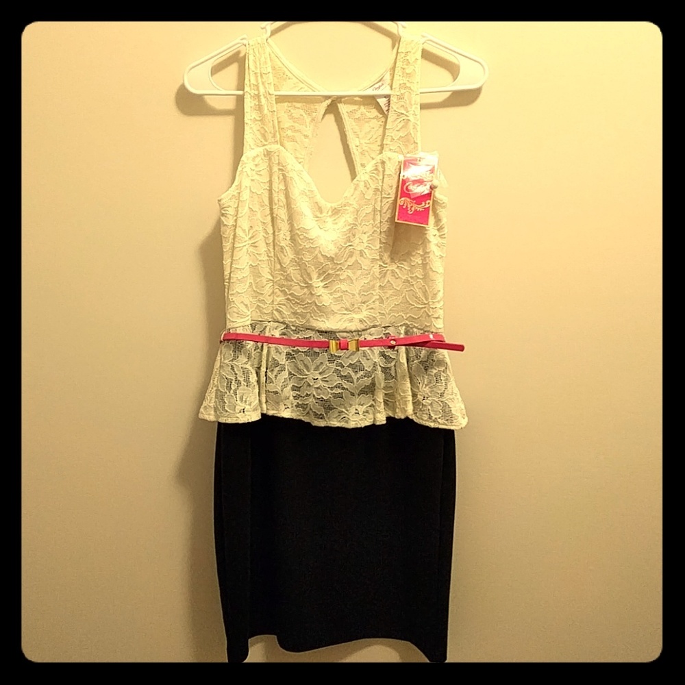 NWT Candie's Stardust Dress with Belt
