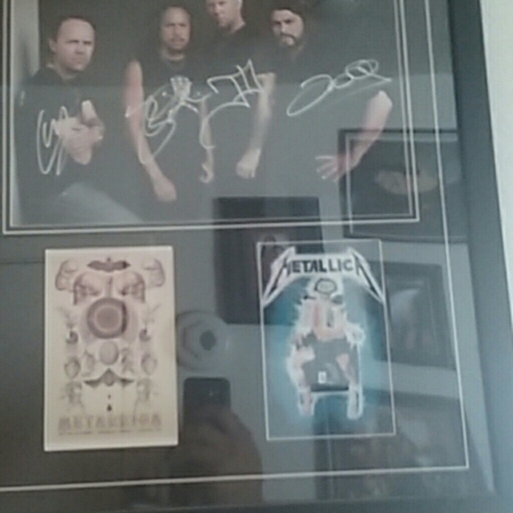 Metallica framed signed poster