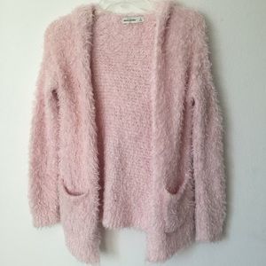 Fluffy. Warm cardigan.
