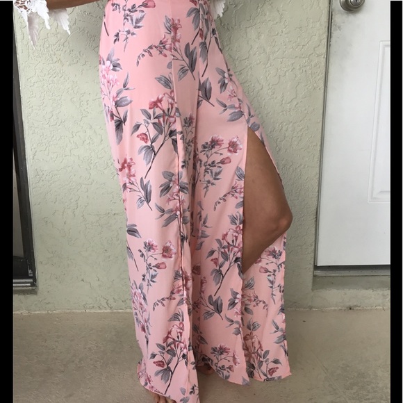 🏖 Was $38  Floral Slit Pants - Picture 4 of 4