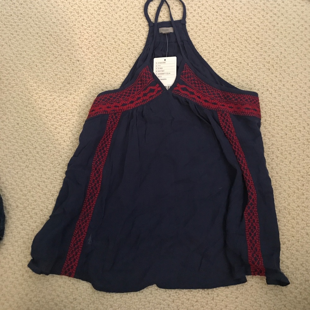 Urban outfitters navy and red tank top