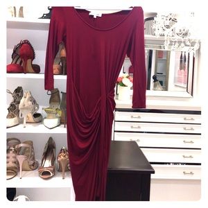 Maroon tie knot dress