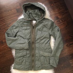 Full Tilt • fleece hooded twill anorak jacket