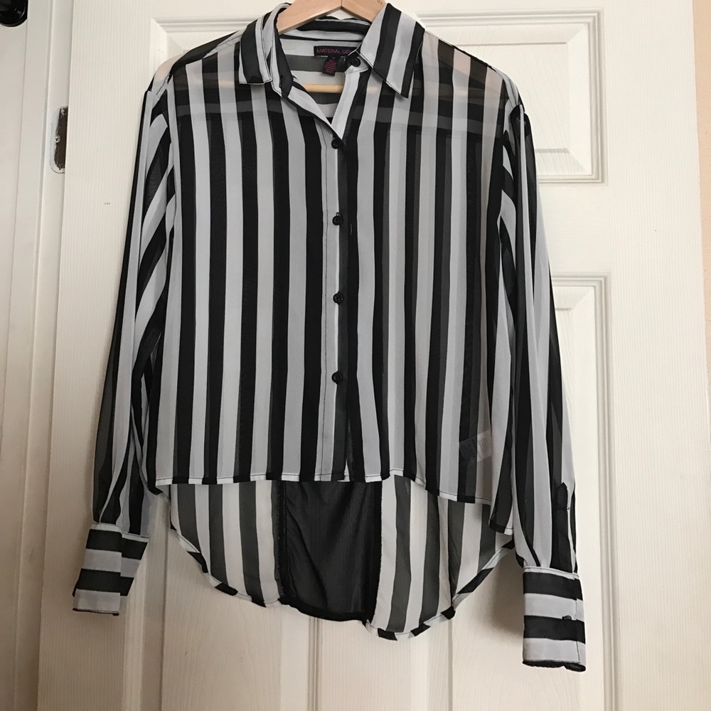 Black and white blouse