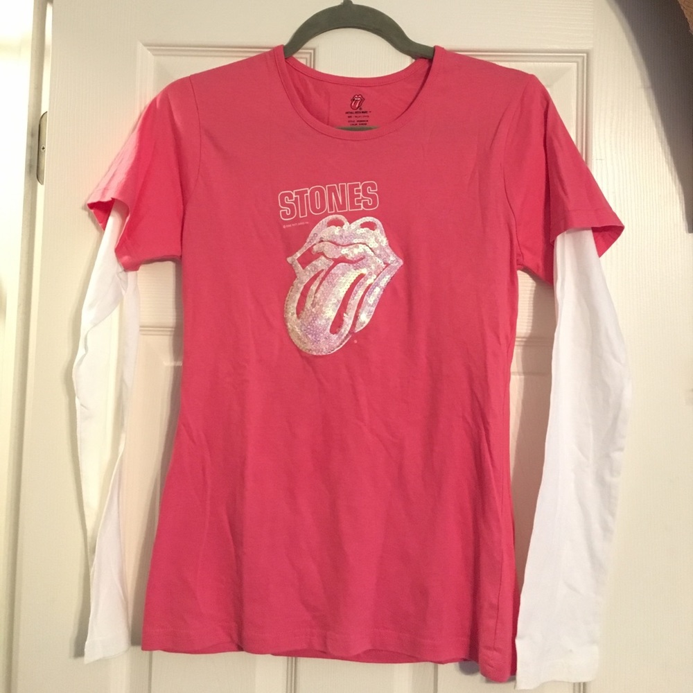 Rolling Stones Long Sleeve Sequin Tee