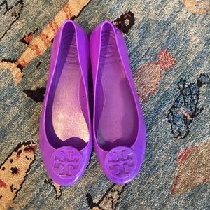 Tory Burch, Purple Rain Gel Flats, Size 7