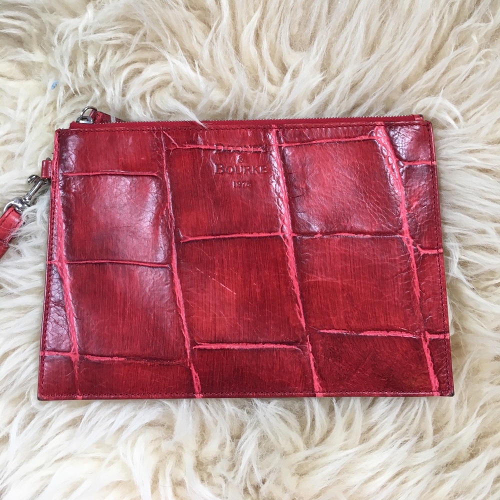 Dooney and Bourke red wristlet
