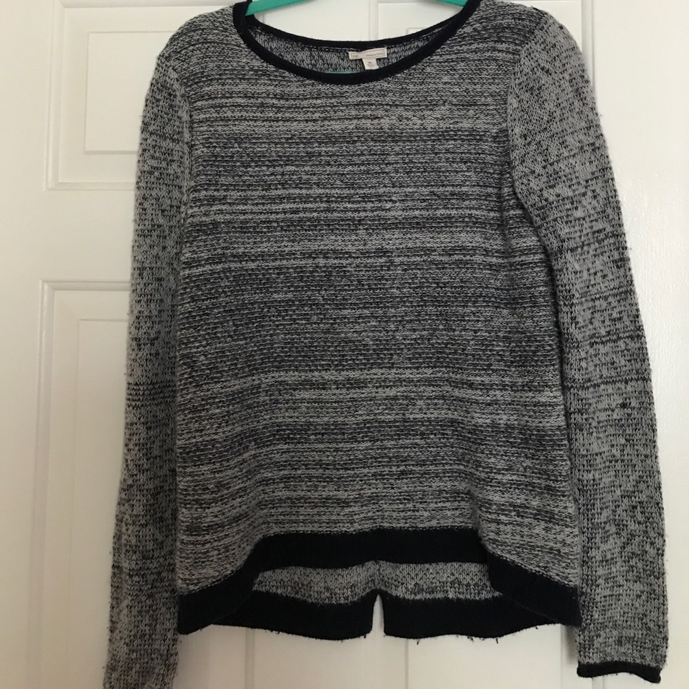 A wool blue and white sweater