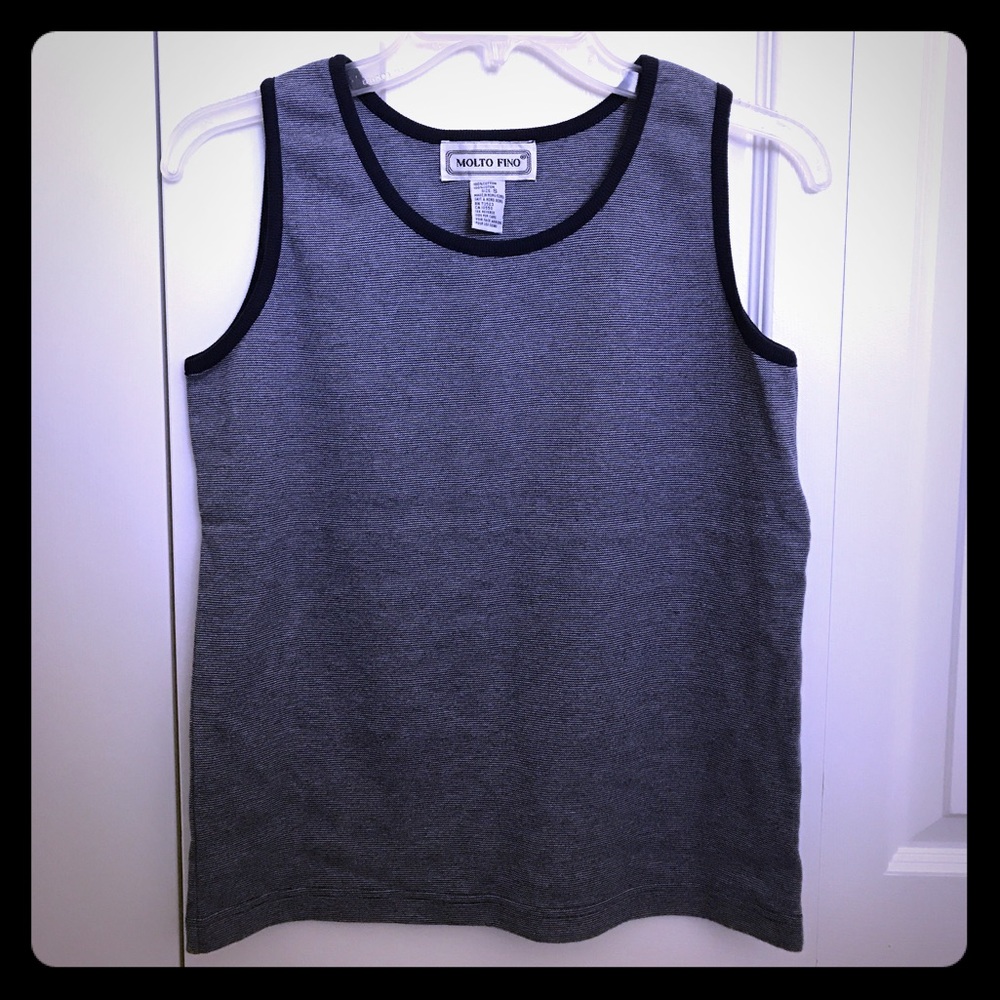 Navy knit tank LIKE NEW vintage Molto Fino