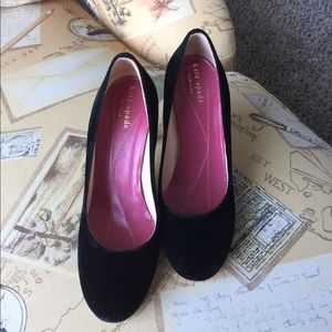 Black velvet Kate Spade shoes
