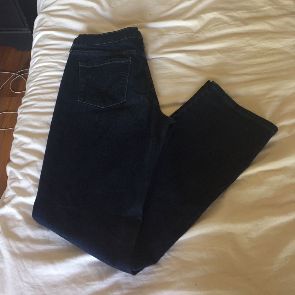 Levi's 505 straight dark wash denim