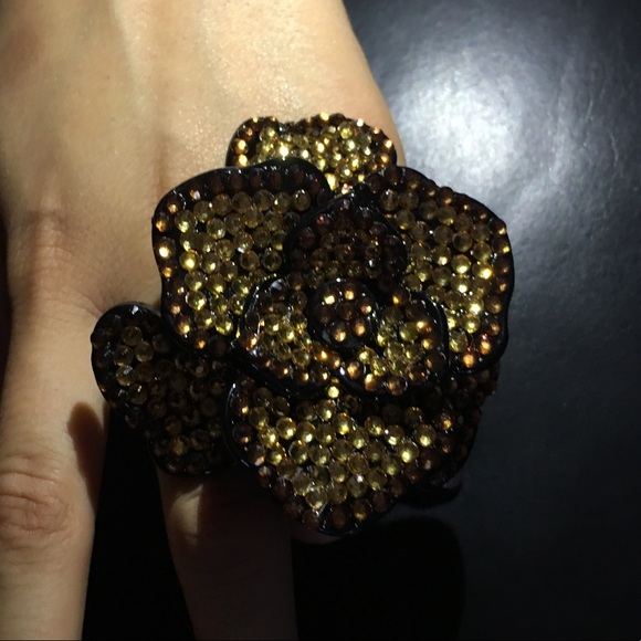 Adjustable sequin rose ring - Picture 3 of 3