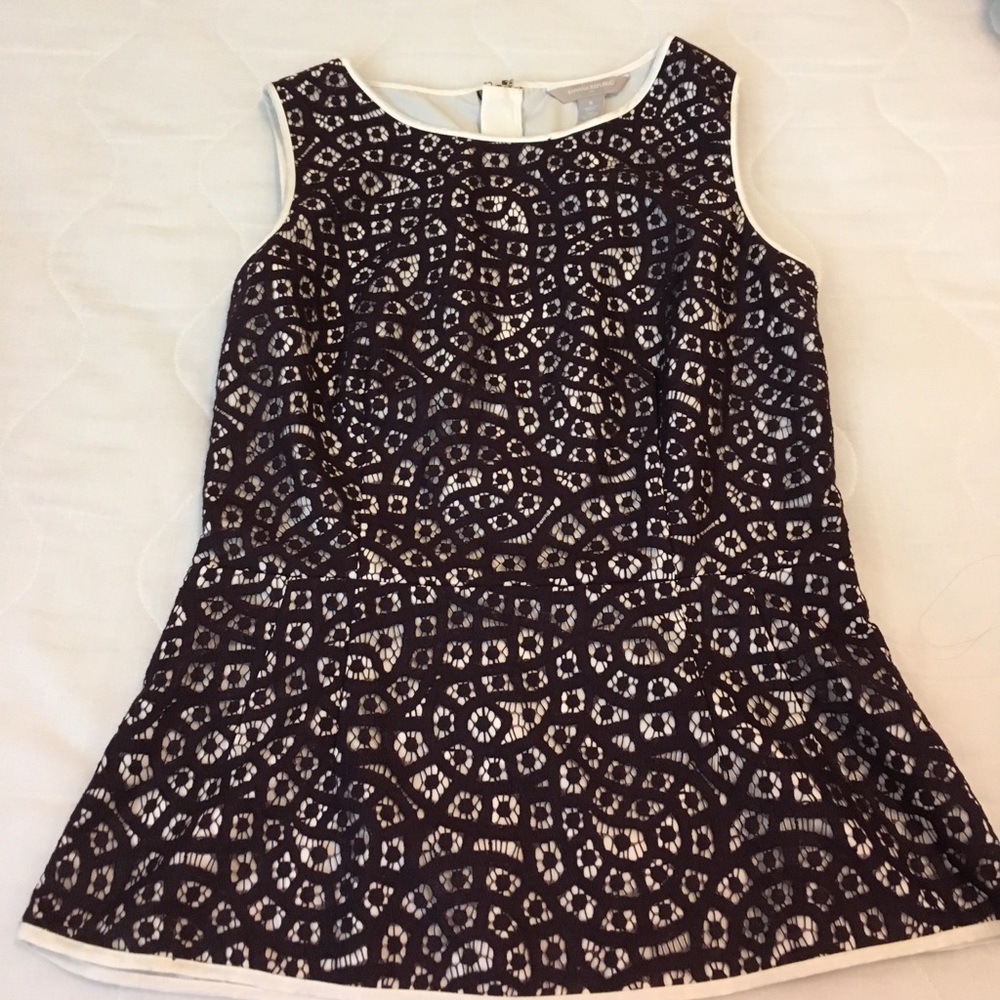 Banana republic peplum plum top