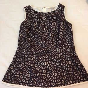 Banana republic peplum plum top