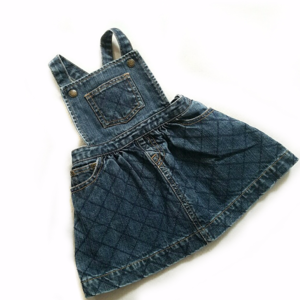 Ralph Lauren Quilted Denim Skirt Jumper Crossback