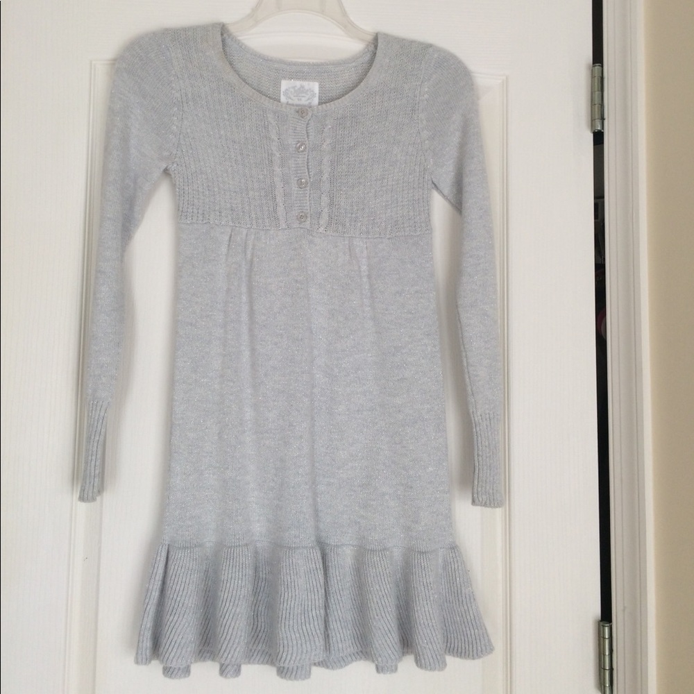 Gray Sparkle Sweater Dress