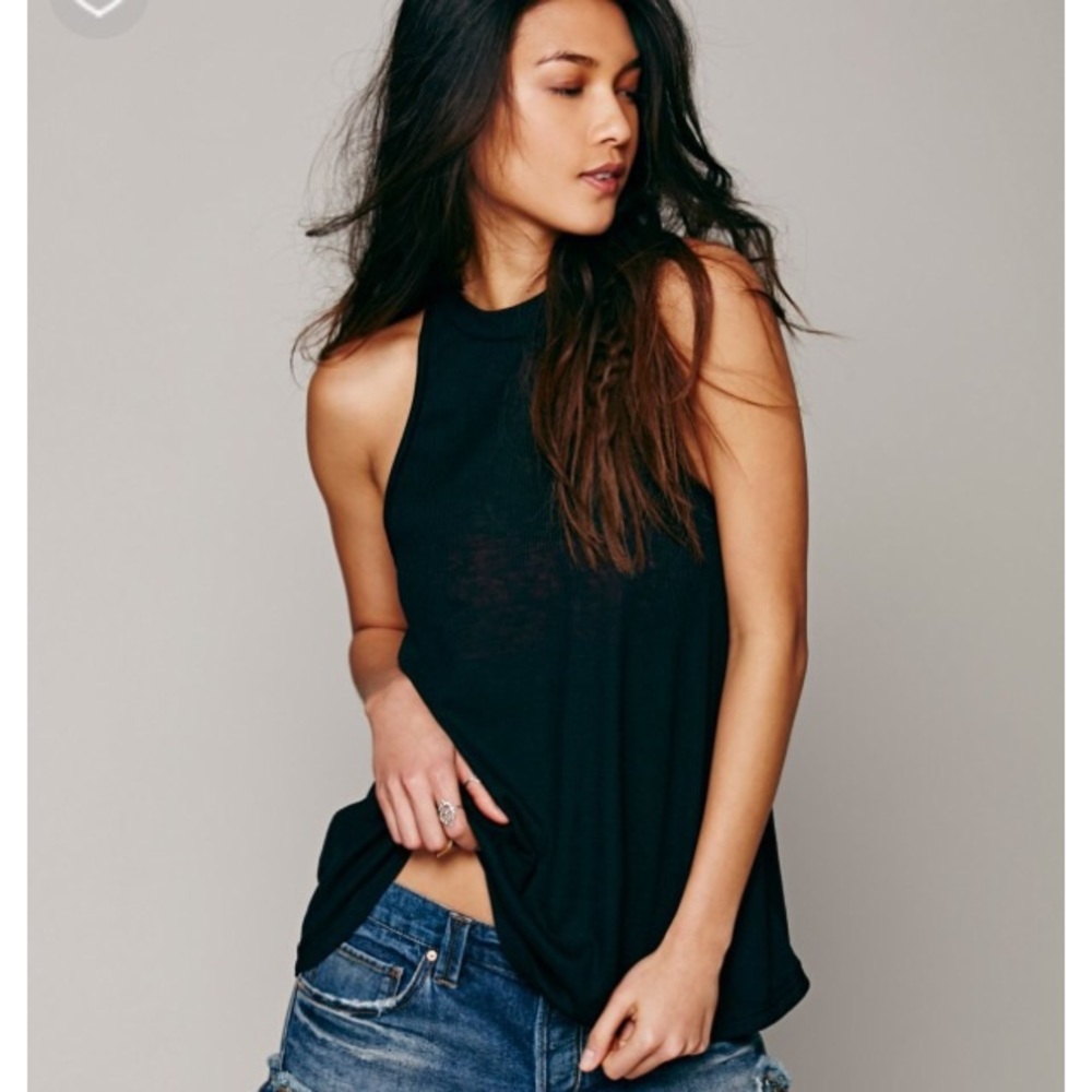 Free People high neck black tank