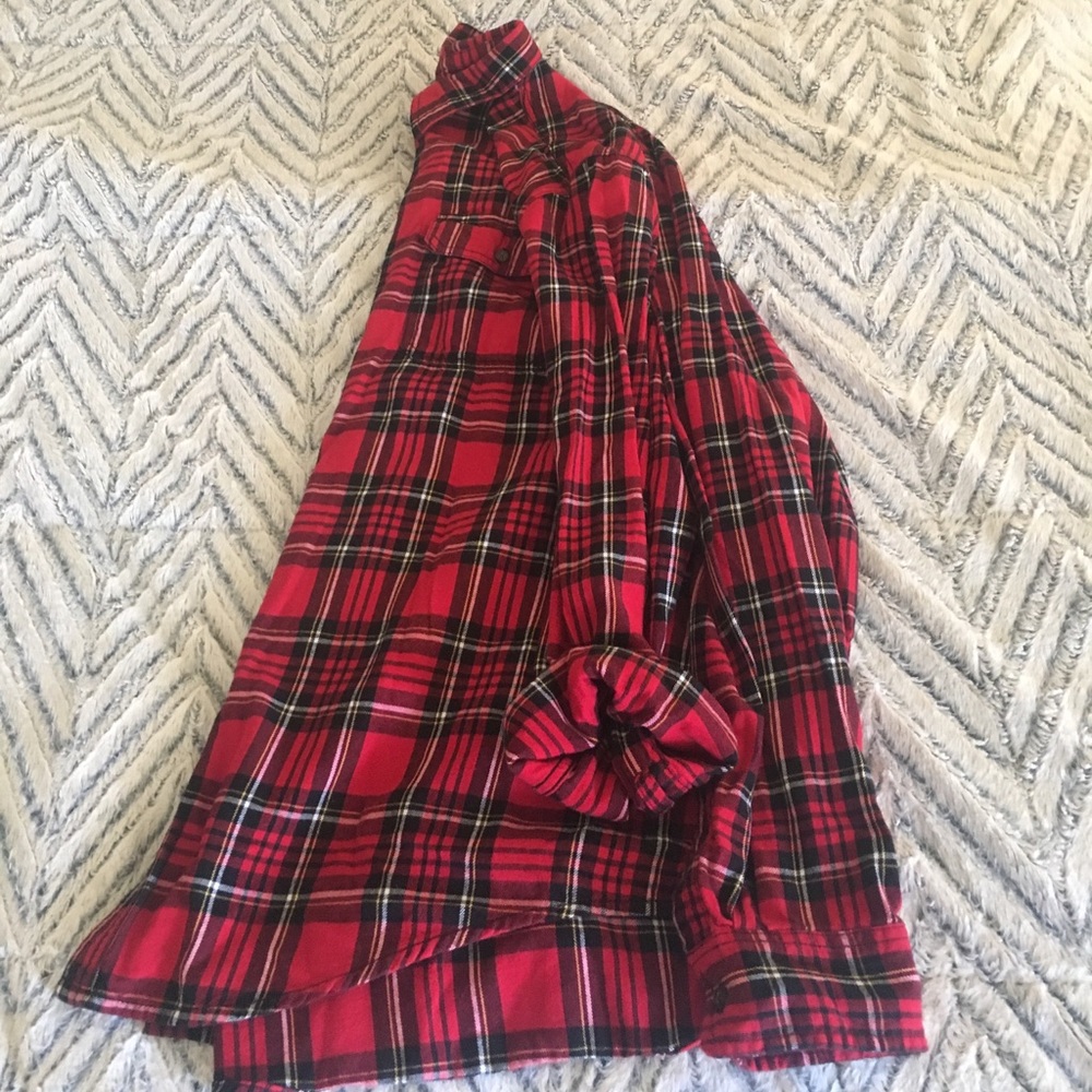 Red and black soft flannel
