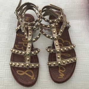 Sam Edelman Gold-Studded Gladiator Sandals