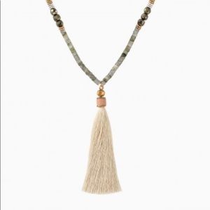 Stella & Dot Antonia Tassel Necklace - blush