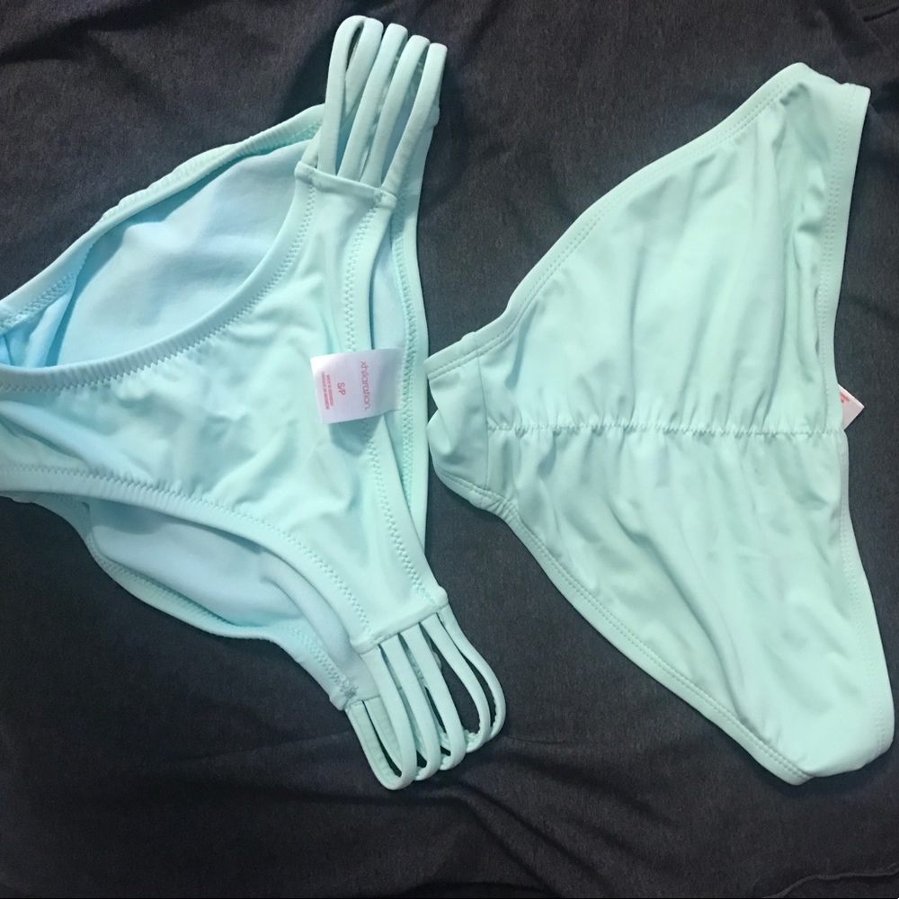 Blue bikini bottoms