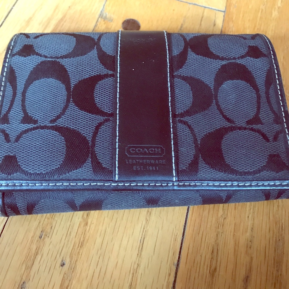 Black Coach logo wallet