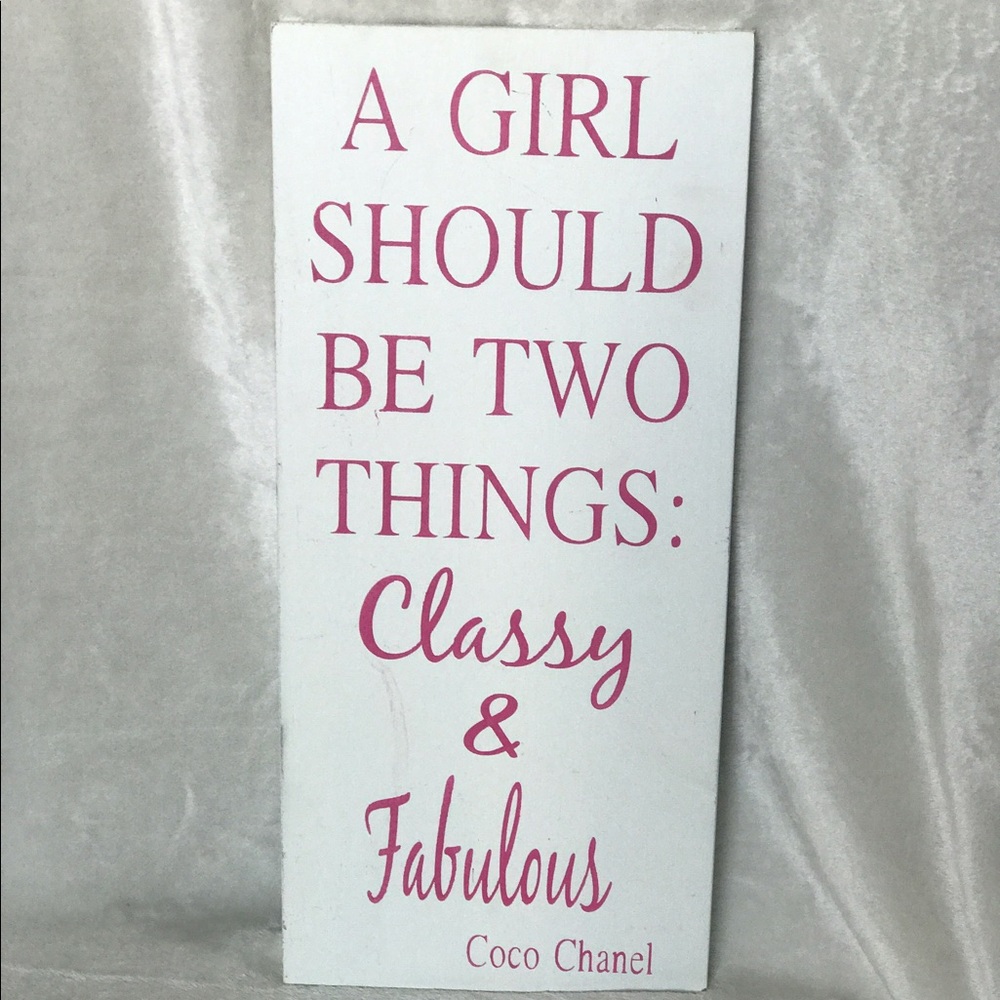 DECOR: Wood Wall Decor Coco Chanel Quote. | Home |