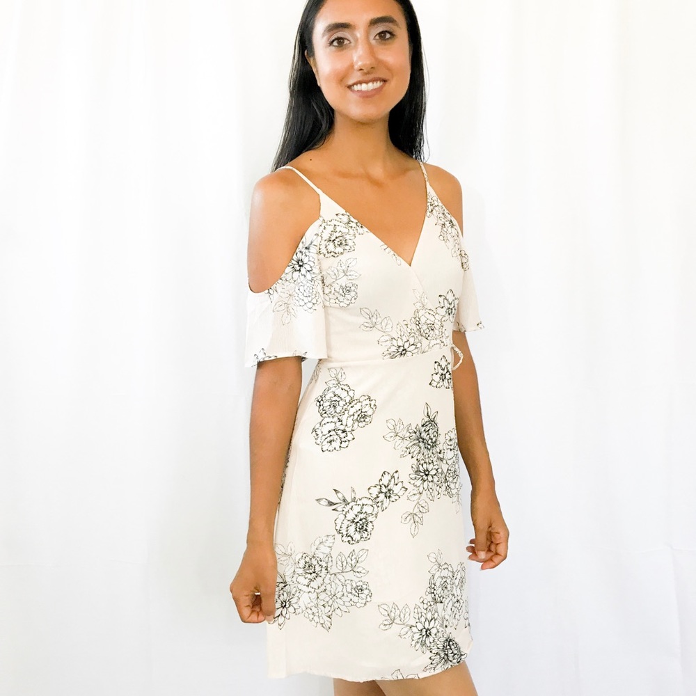 Taupe Floral Dress