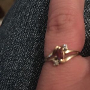 Ruby and diamond ring