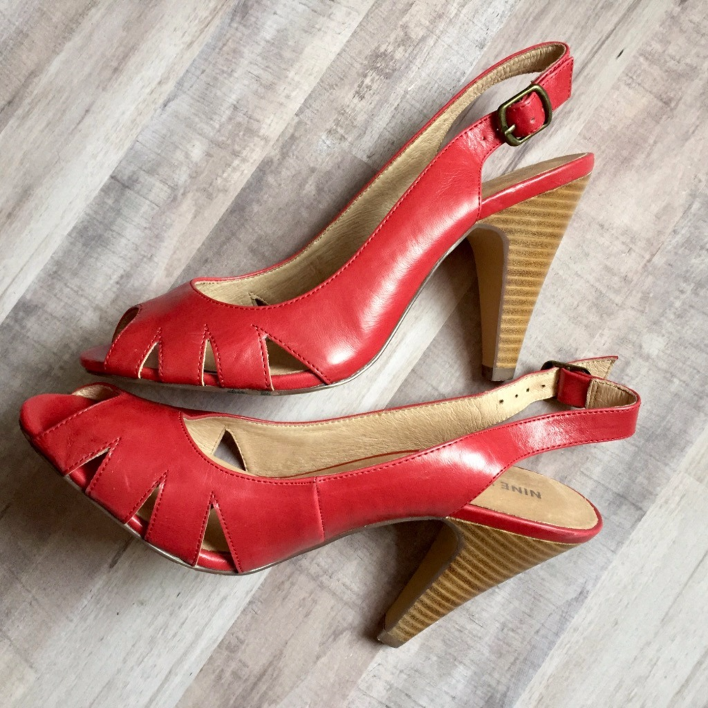 Nine West Maggieff Red Heels