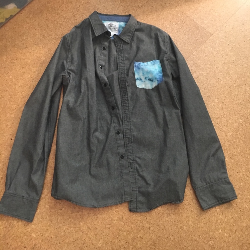Grey button up