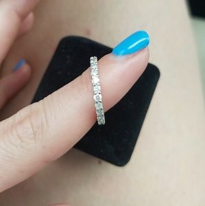 Infinity diamond wedding band