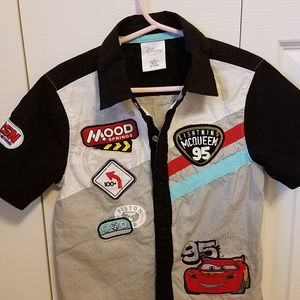 Authentic Disney Store cars button up shirt