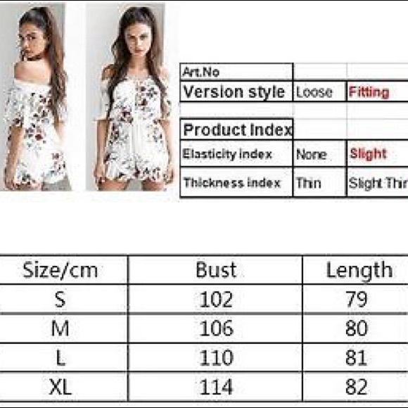 🌸 "Maci" ll Off-Shoulder V-Neck Floral Romper 🌸 - Picture 6 of 6