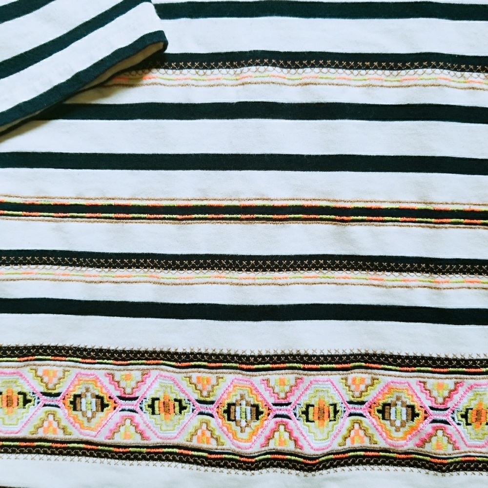 J. Crew Aztec Striped Shirt, Short Sleeve - Picture 3 of 4
