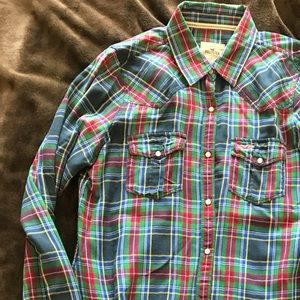 Holister plaid button down